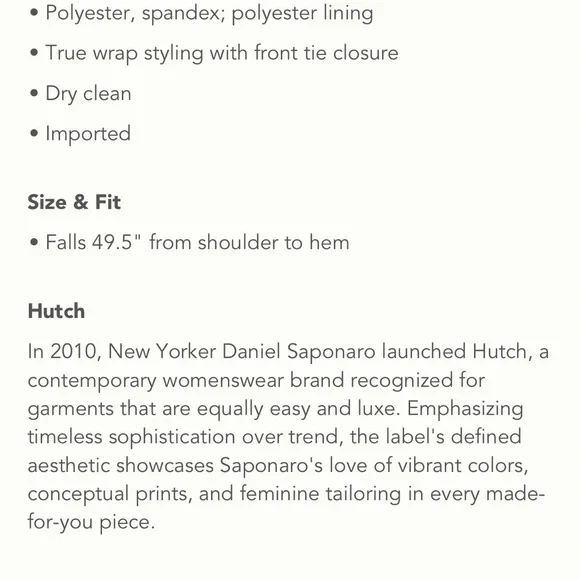 NWT Anthropologie Hutch Fringed-Hem True Wrap Dress size XS - Picture 6 of 11